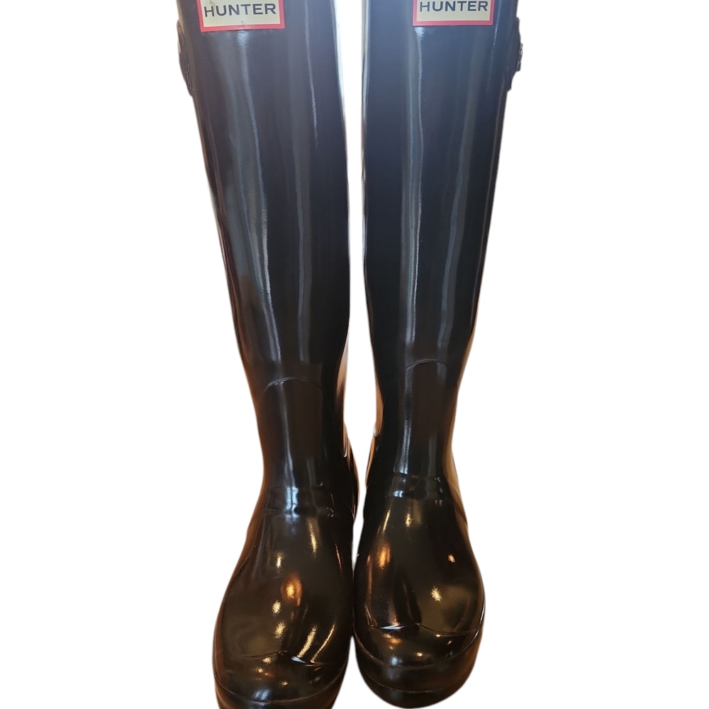 Hunter Black Tall Rain Boots